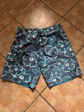 Point Zero Navy Floral Swim Shorts